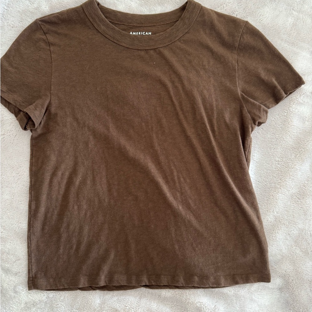 American Eagle Brown Short Sleeve Tee